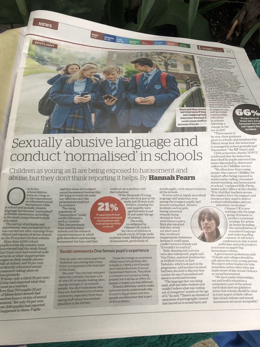 HeidiShewell's tweet photo. Well done @CitizensUK listening to young people’s experiences & underlining the extent of harassment & abuse. Important work to find solutions next. Shout out to the school leaders & 6000+ young people stepping up to say this cannot continue. #EveryoneInvited #Change #Organise https://t.co/zZTHtLxx7o
