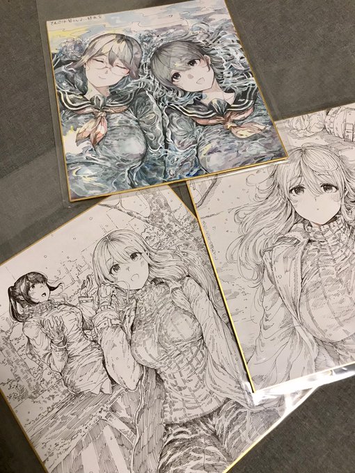 明日のコミティアで頒布する色紙です
頒布方法は抽選となります 