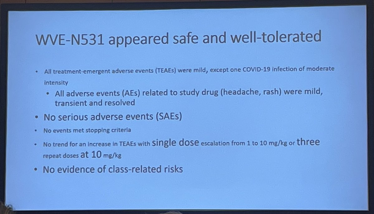 DPPSpain's tweet photo. Resultados de WVE-N531 de Wave, terapia génica del salto del exon #confpp23 #duchenne #becker #desafioduchenne https://t.co/vEN5UPjhot