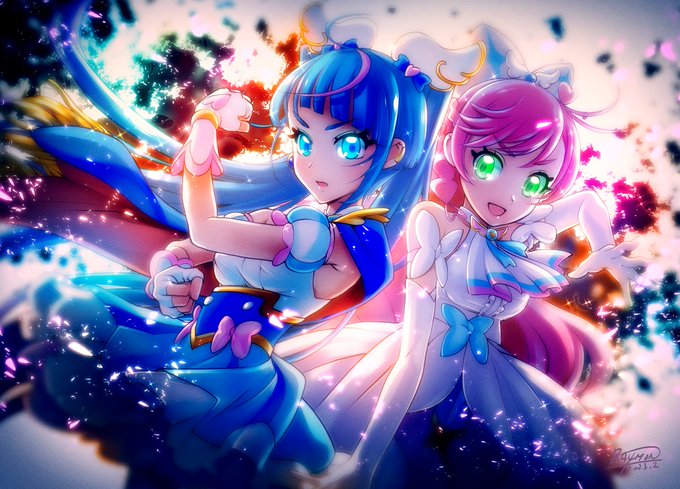 やっぱこっちのペアも描いておかねば
どーん

#ふたりはプリキュア
#キュアスカイ
#キュアプリズム
#プリキュア 
#ファンアート 