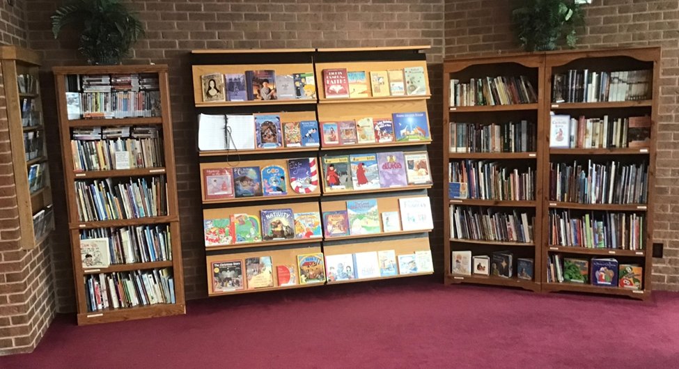 St John’s Parish Library in the Stained Glass Room

Our Parish Library is located in the Stained Glass Room at the back of the church. It is up and running with the front facing display shelf re-installed thanks to Leo and Louisa! Books or DVDs may be signed out for home use.