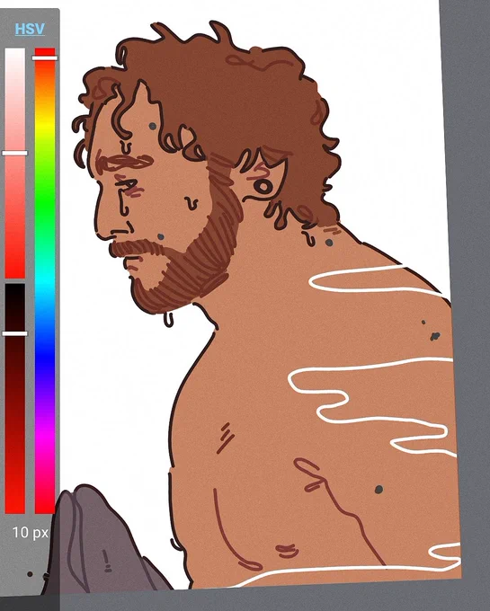 It's a very sweet thought, too, because as I became more at peace with my own body my art became more- idk not exactly realistic or weightet but you know what I mean  