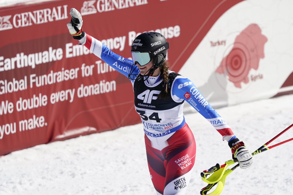 Le slalom dames des @CM_2023 a rendu son verdict ! 👍🏼 @NastasiaNoens est 15ème, Marie Lamure est 16ème et Chiara Pogneaux est 25ème ! 📸 : Agence Zoom