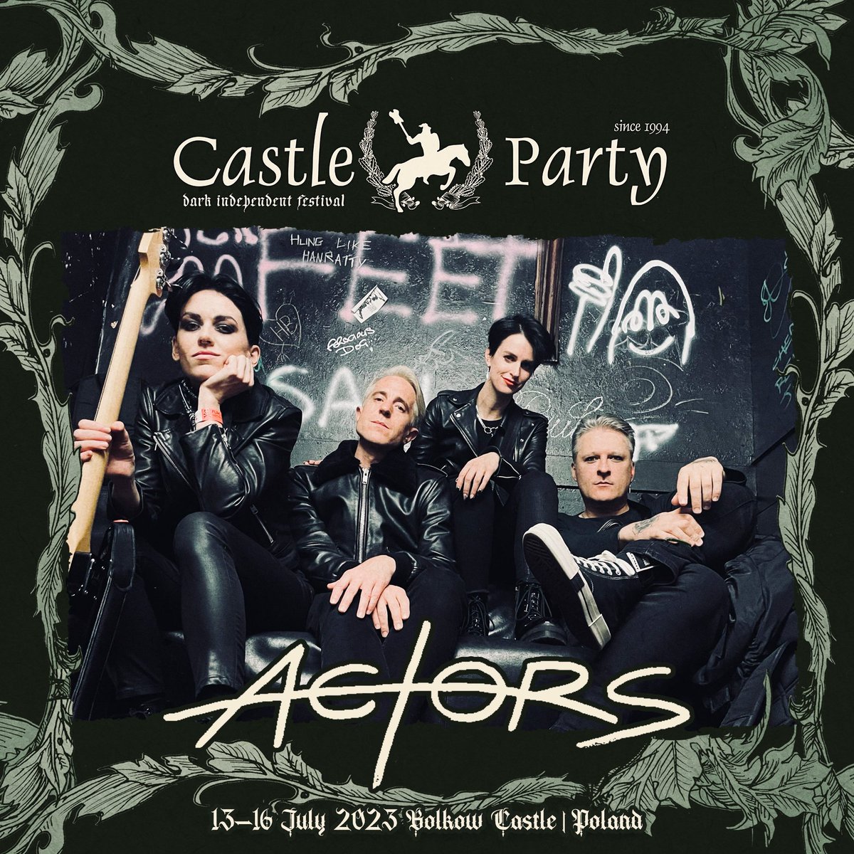 ACTORS - post-punk, Canada
There's no waiting - we announce the next star of Castle Party Festival 2023!
facebook.com/castlepartyfes…
#castlepartyfestival #castleparty #gothicfestival #gothfestival #postpunk #postpostpunk #QueerFanTHasia @ACTORStheband