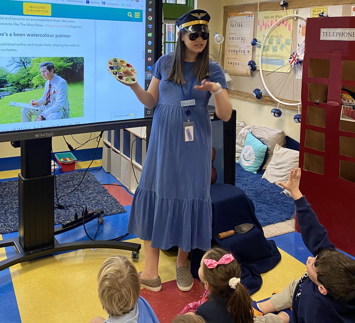 Learning about King Charles while our kindergarten class studies England. Who knew he was a painter and a pilot. The King never looked so good!! #trinitylearns