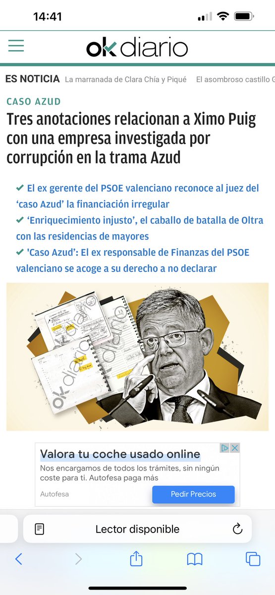 FroilLannister's tweet photo. Diputado del PSOE en el centro de una trama de mordidas a cambio de subvenciones.
Diputado del PSOE y redactor de la ley del Deporte que ha ayudado a que prescriba el tema de los pagos a Negreira.
Financiación irregular PSOE Valencia.

140 años de honradez dicen. Je. https://t.co/Aipe4WJ9OB