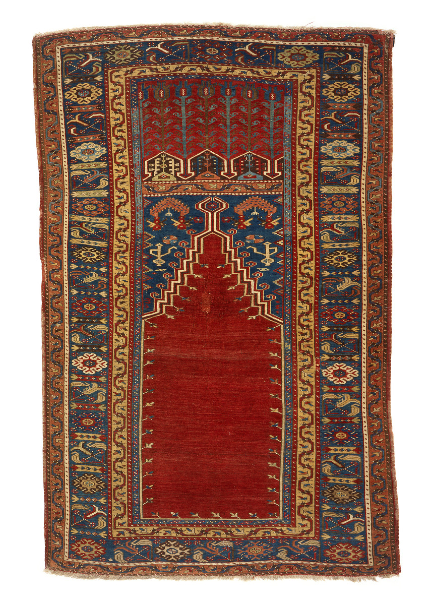 Ottoman period, 1281–1924, Ladik Prayer Carpet (seccade) on Red Ground, c.1800 #museumarchive #islamicart slam.org/collection/obj…