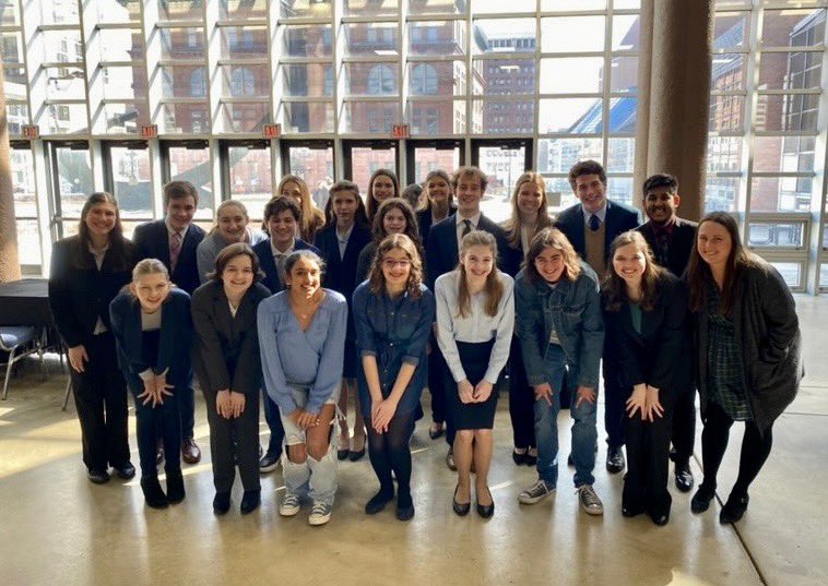 The Forensics Team is ready for day two of the IHSA State Final.  Good luck! #GoWest
