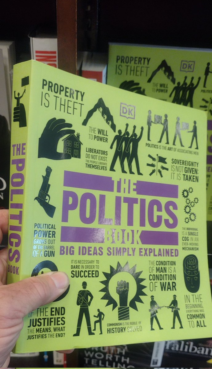 Barnes and Nobles. Blown away seeing all of the 'best selling' establishment B.S. money laundering books by politicos that nobody ever buys. Both left and right. 

But this, #thepoliticsbook which is all far left Marxist ideology, packaged as, 'politics,' took the cake.