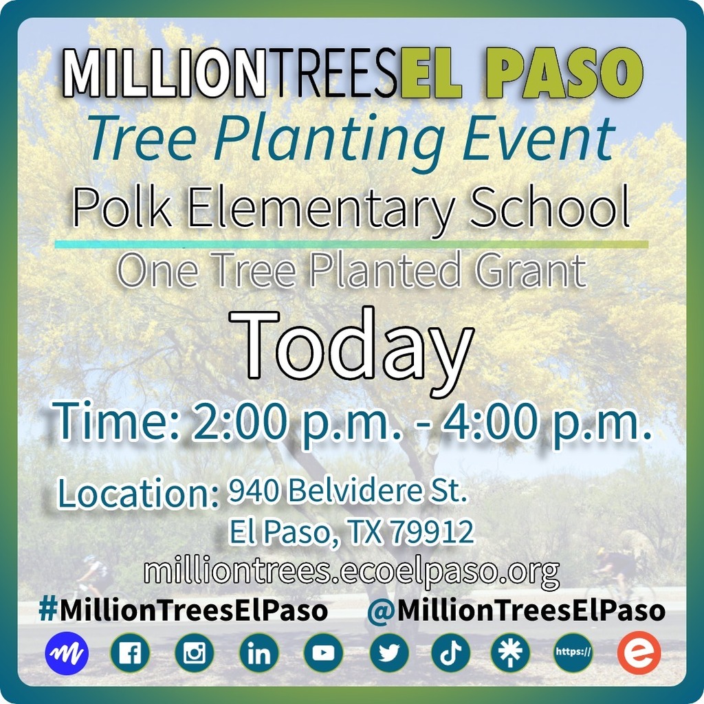 Join us #today for #TreePlanting🌱 

@MillionTreesElPaso
milliontrees.ecoelpaso.org instagr.am/p/CozfxCFMQ-V/