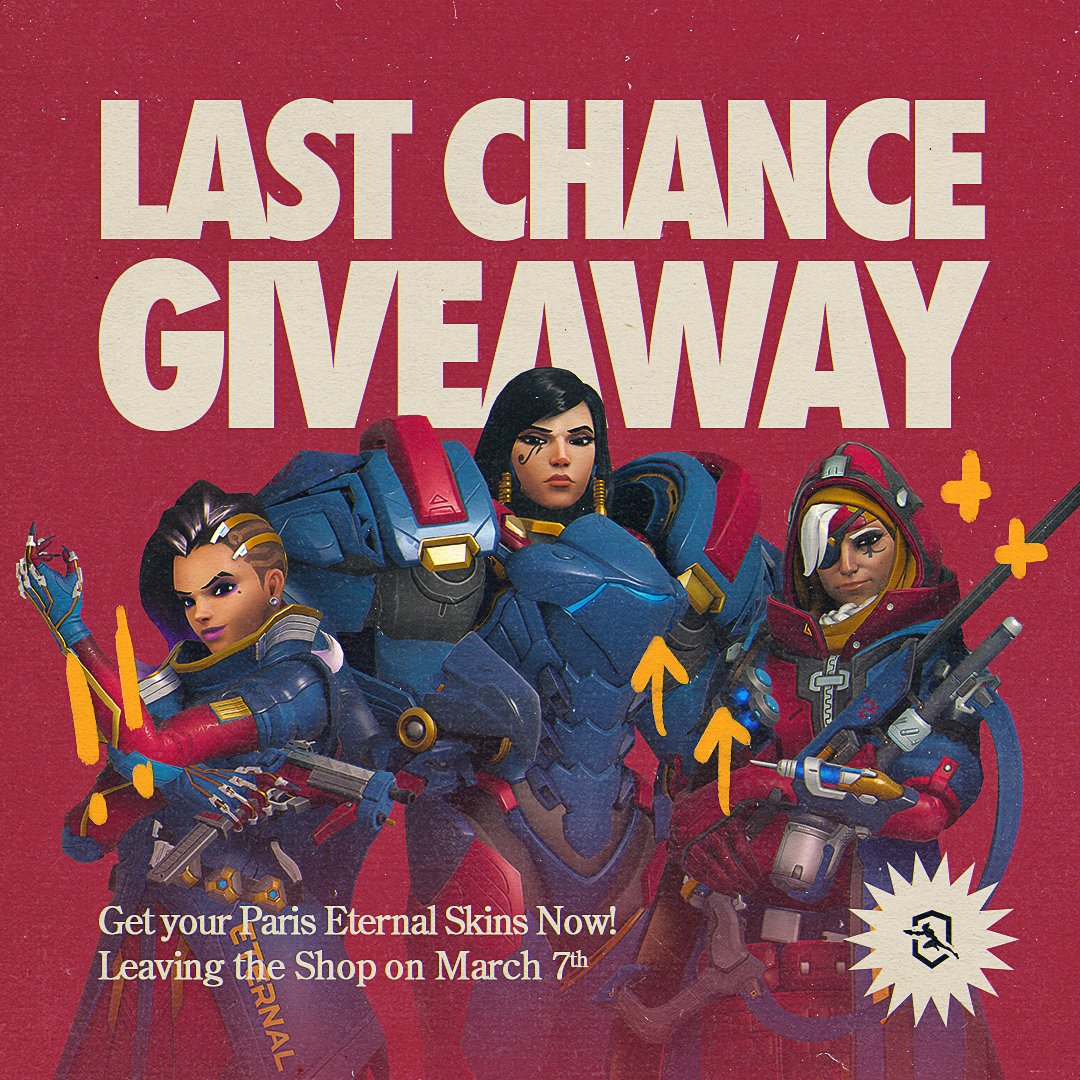 VegasEternal's tweet photo. we’re giving away 300 owl tokens to 15 lucky winners before our classic paris eternal skins leave the shop on march 7th! 💙❤

♦ follow @vegaseternal
♣ like &amp; retweet this post
♥ tag a friend https://t.co/L5MPsAgfqG