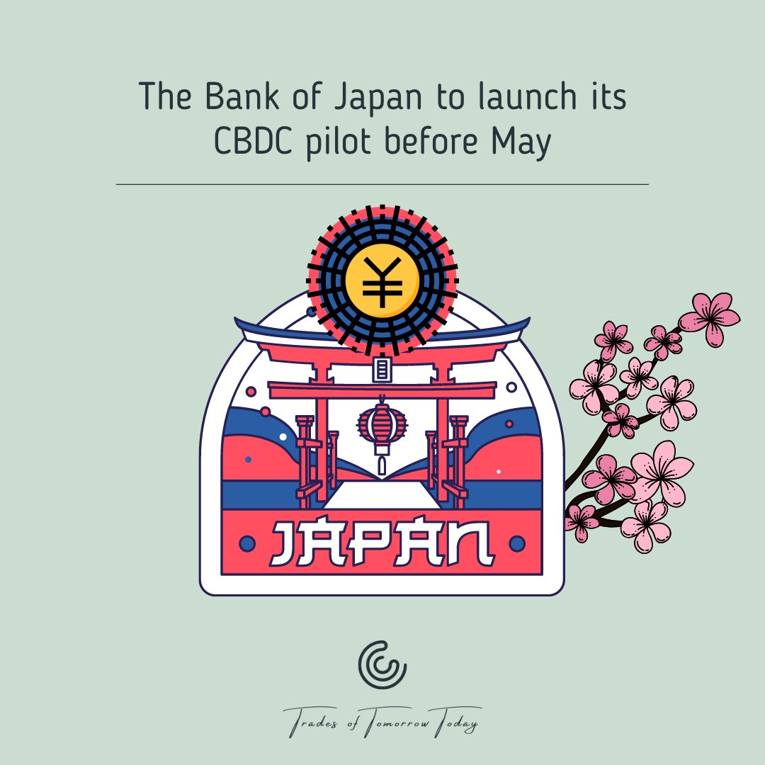 Japan to launch a pilot program for its CBDC ecosystem in April 2023. The Bank of Japan aims to test the feasibility of a "digital yen" and include private companies in the trial. No actual transactions will take place during the pilot, only simulated ones. 

#Japan #CBDC