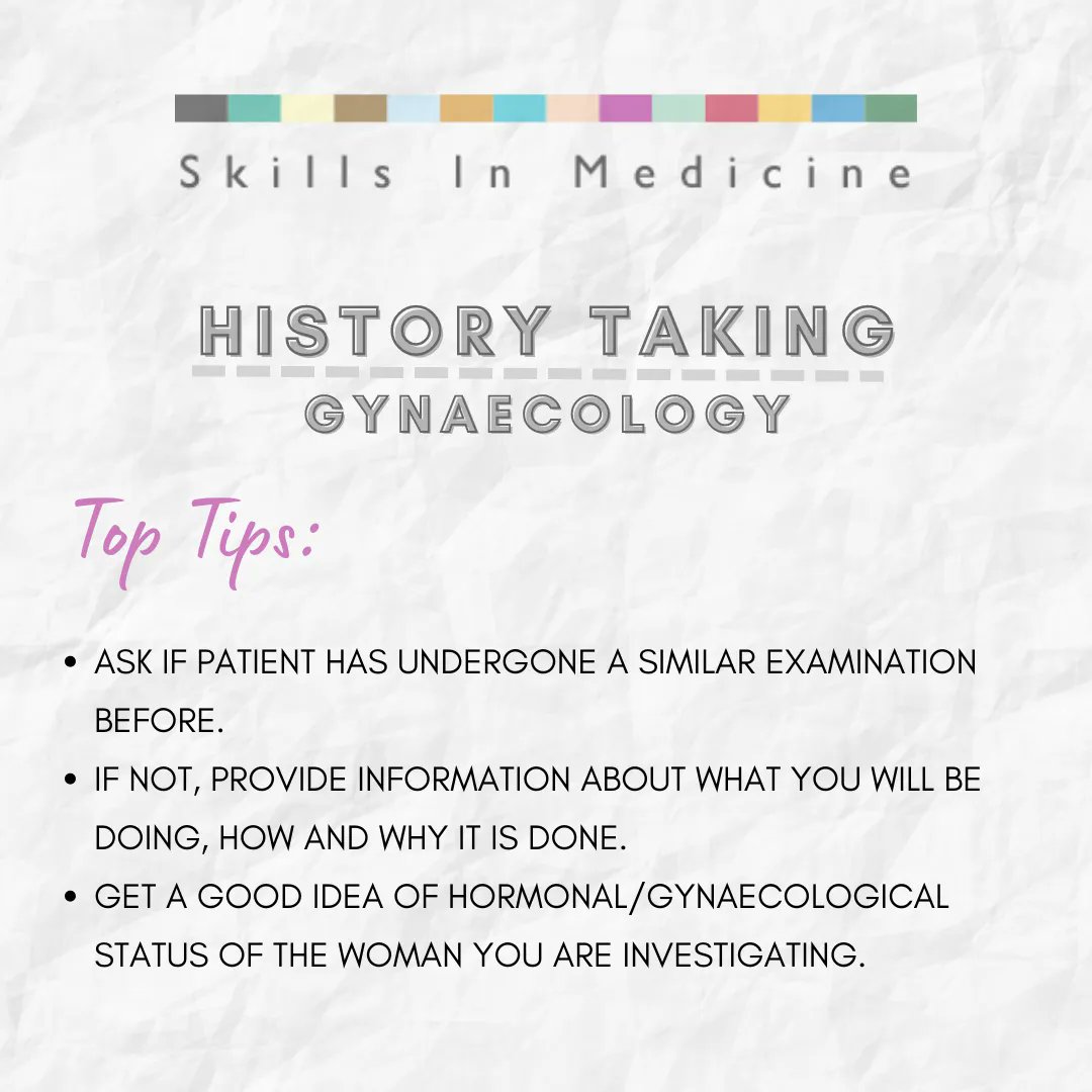 MockOSCE's tweet image. 🩺😺GYNAECOLOGICAL HISTORY-TAKING😺🩺 It&apos;s not as scary as it seems 💫 
#osce #osces #osceexam #mockosce #practice #medicine #medschool #medtwitter #medstudent
