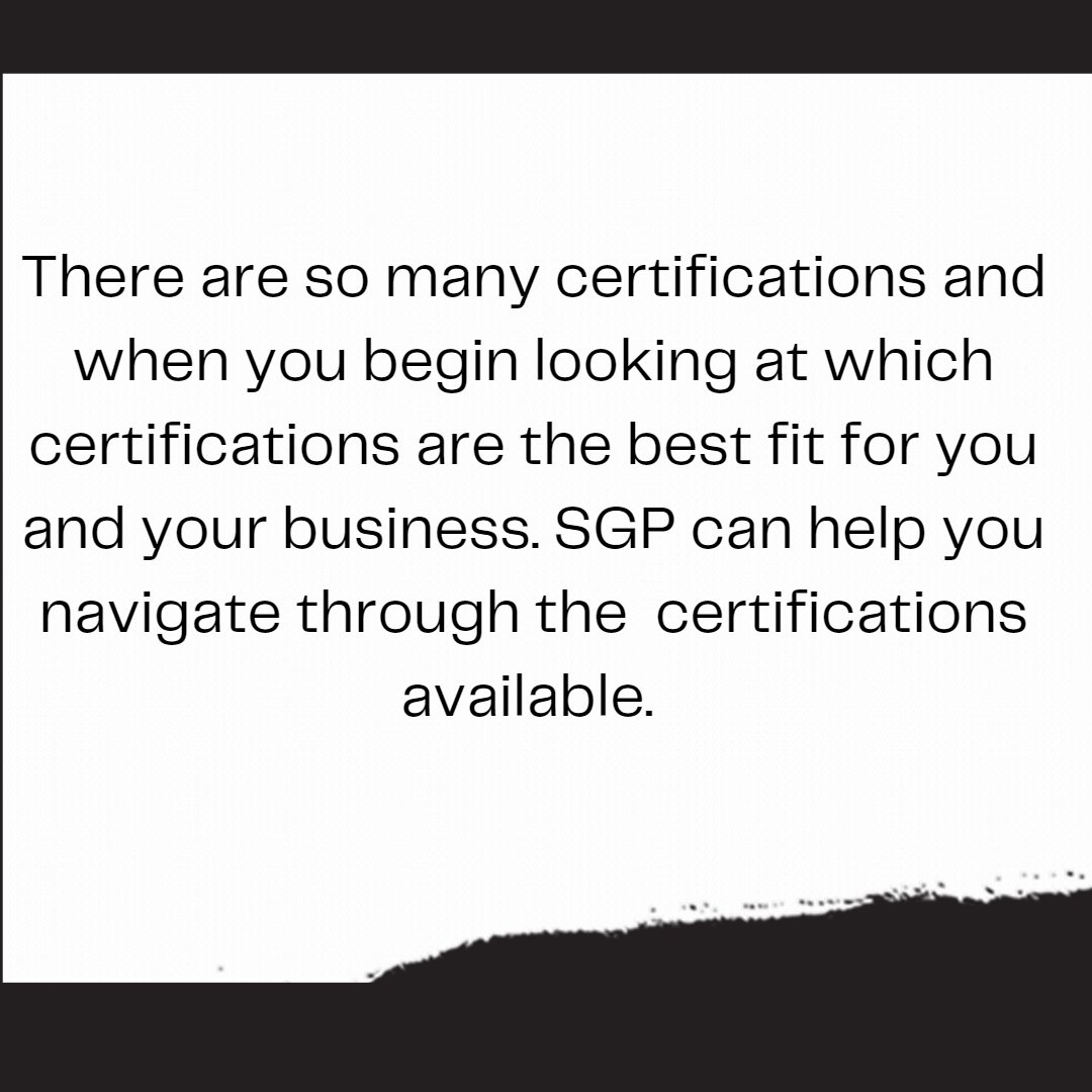 There are three types of certifications available for your business needs; namely WOSB/EDWOSB,MWBE and the women business enterprise  certification. Let SGP guide on their benefits and how to obtain them. #certifications#Smallbusiness#SGP#Newbusinessopportunities