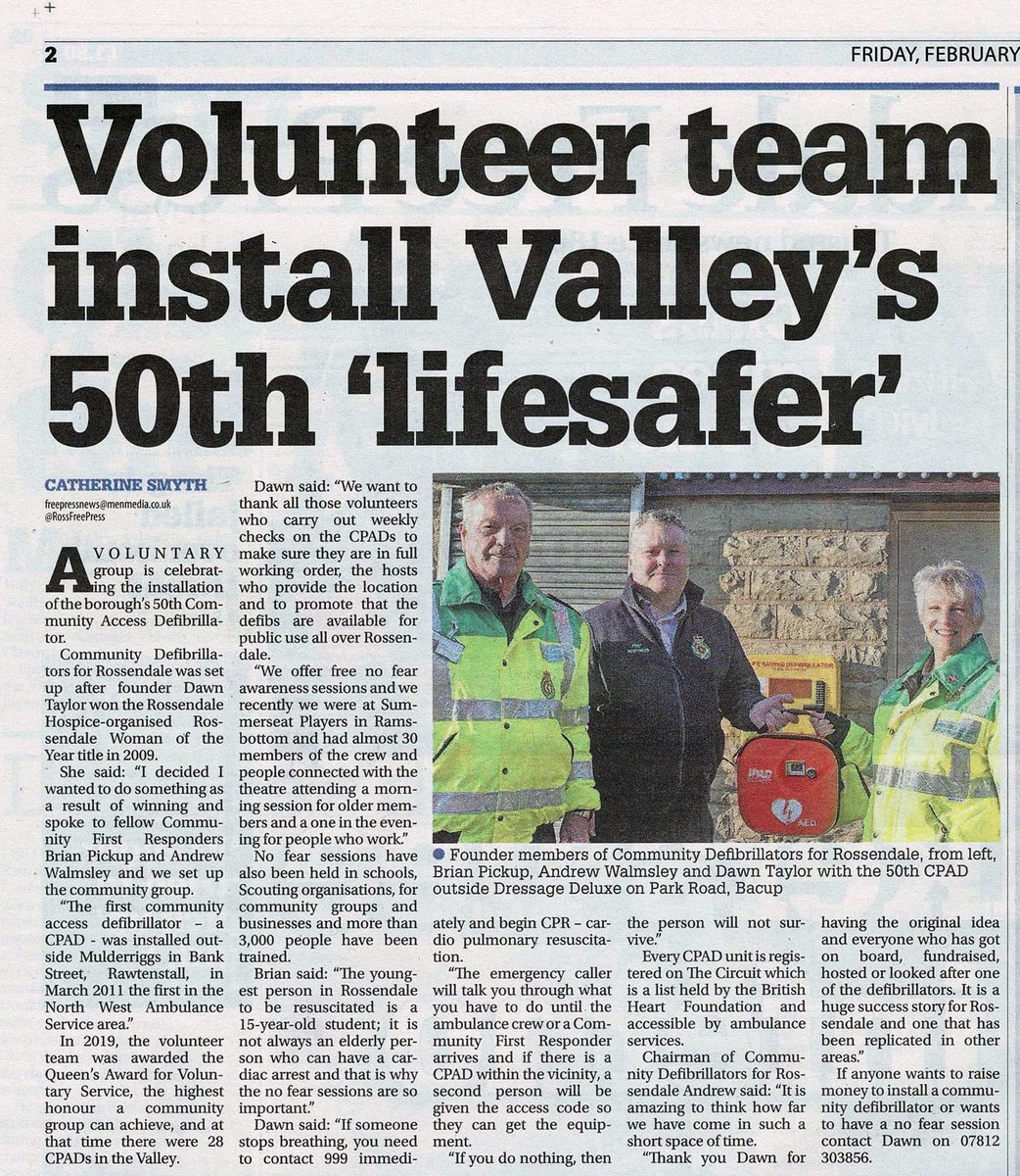 Community Defibs for Rossendale tweet media