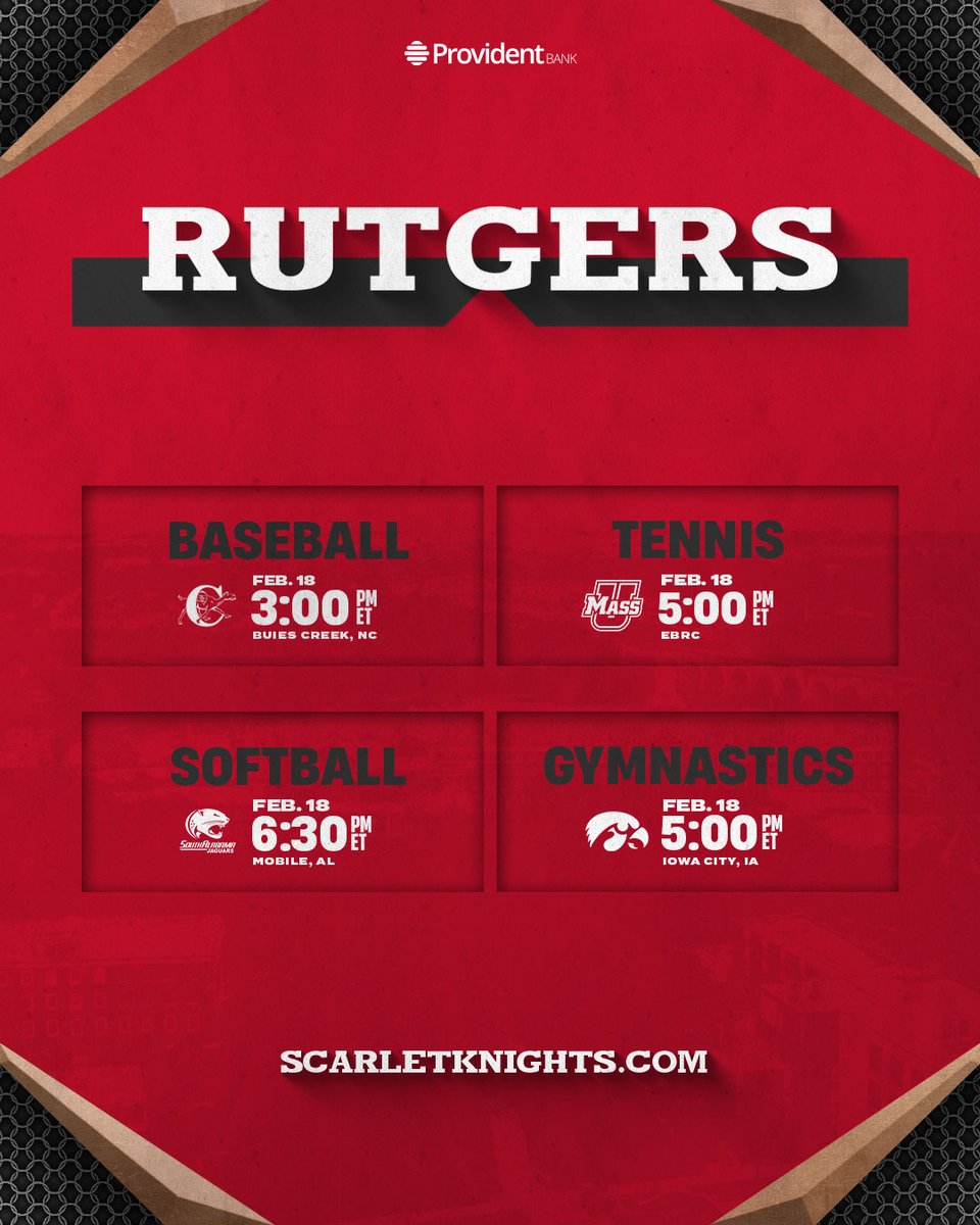 There's so much going on today, we had to make two graphics. #GoRU

Presented by <a href="/ProvidentBank/">Provident Bank</a>