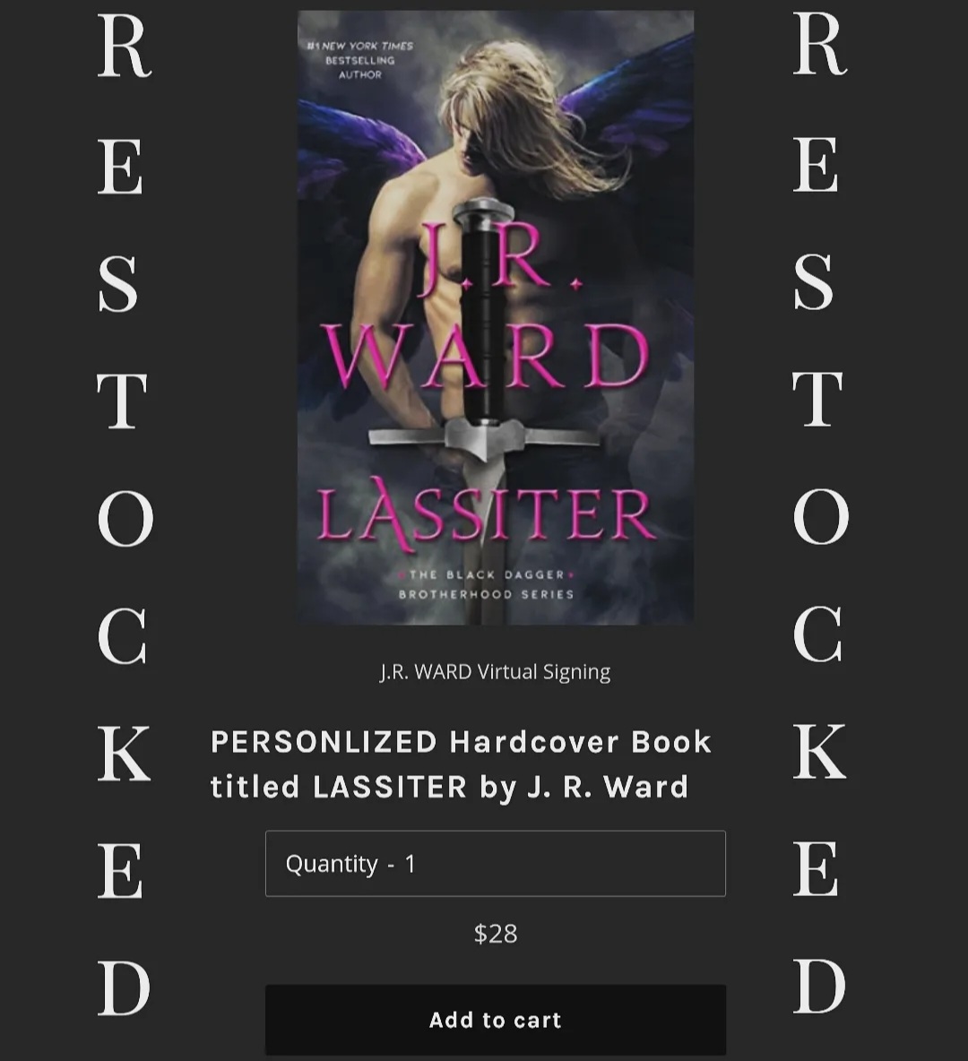 The LAST 500 copies of @JRWard1 's Lassiter VS are now available!⚔️😁 Get yours before they're gone⚔️ Ships April 11th 💜 jrwardvs.com #blackdaggerbrotherhood #jrwardauthor #paranormalromance  #newbook #vampireseries