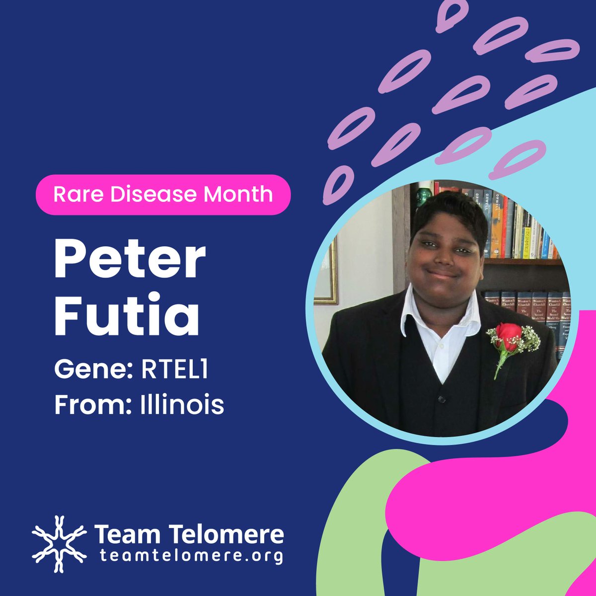 TeamTelomereInc's tweet photo. #TBD ABCs continue! Aside from having multiple #genemutations, Peter lived a fairly stable life. He attended 3 proms, sang in the choir, graduated high school, traveled, & worked at CVS. After almost 23 years, he passed peacefully in 2017. Read more:
https://t.co/CVmFFGfjRn https://t.co/Y1mUkaXcyH