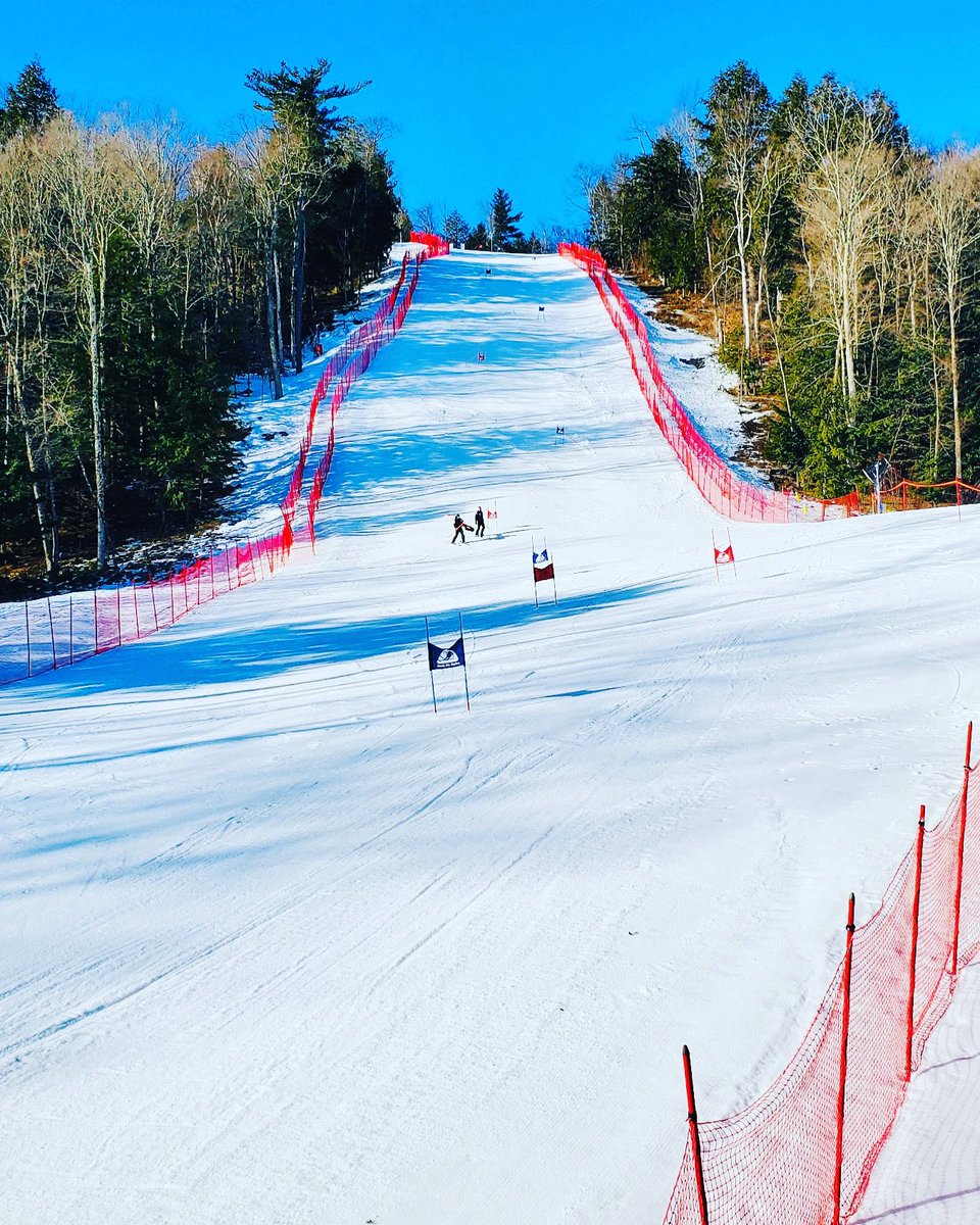 NEMSRacing's tweet photo. What a difference a day makes! Nothing but a firm surface and blue skies at @WestMountain today! Good luck to all the racers. Ski fast and have fun! ⛷️😎 @NEMSRacing https://t.co/2yKmeVNQF0