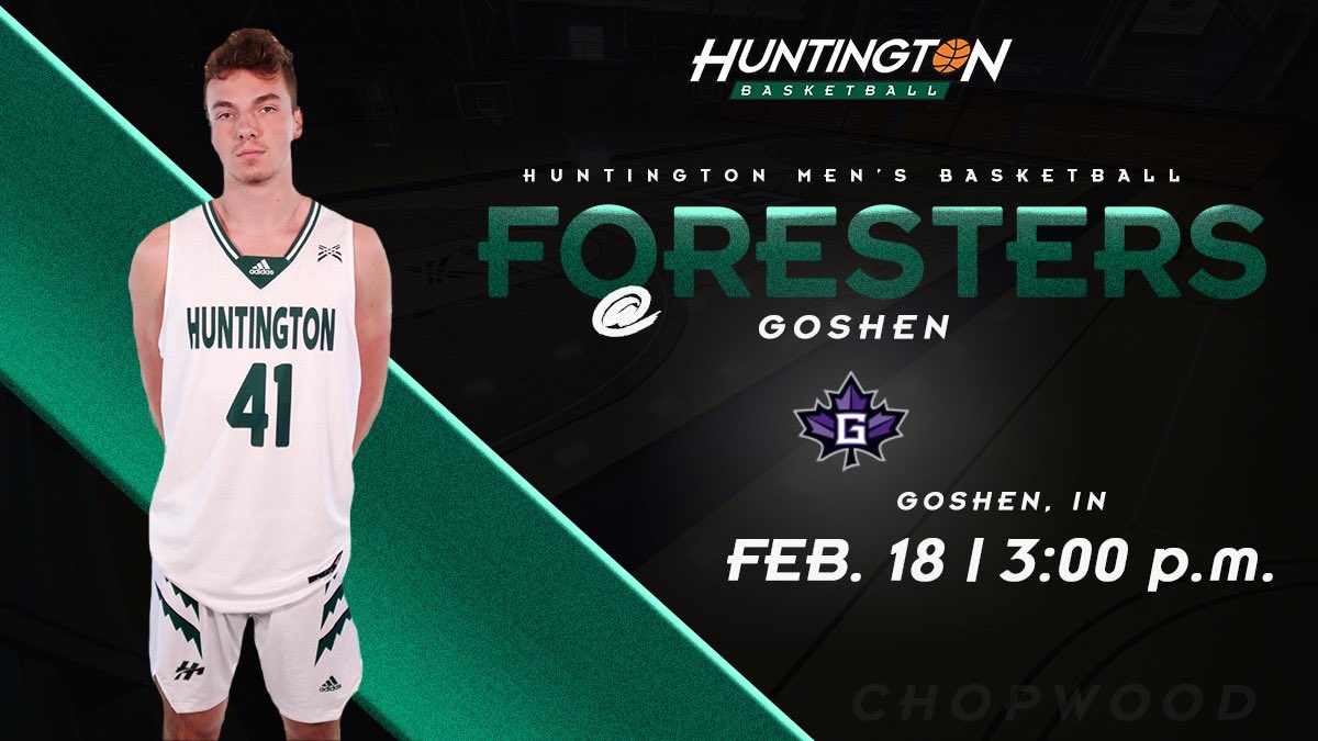 Gameday! 

The #18 ranked Foresters head to Goshen to take on the Maple Leafs in the regular season finale! 

⏰ 3:00 p.m. EST

📍Ruth Gunden Gymnasium, Goshen, IN 

🖥️ Link in Bio

🌲🏀🪓

#chopwood