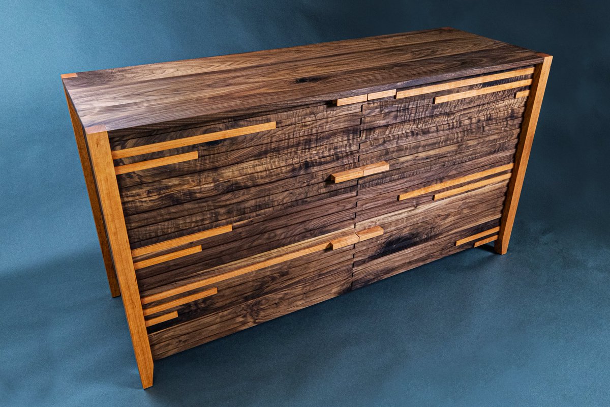 New Video Live on YouTube! This week I built a modern dresser with some pretty unique details. Check it out here: youtu.be/HB8xgjUDpgg #woodworking #chestofdrawers #youtube