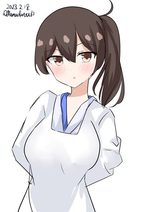 #艦これ版深夜の真剣お絵描き60分一本勝負  #艦これ版真剣お絵描き60分一本勝負_20230218加賀さん 