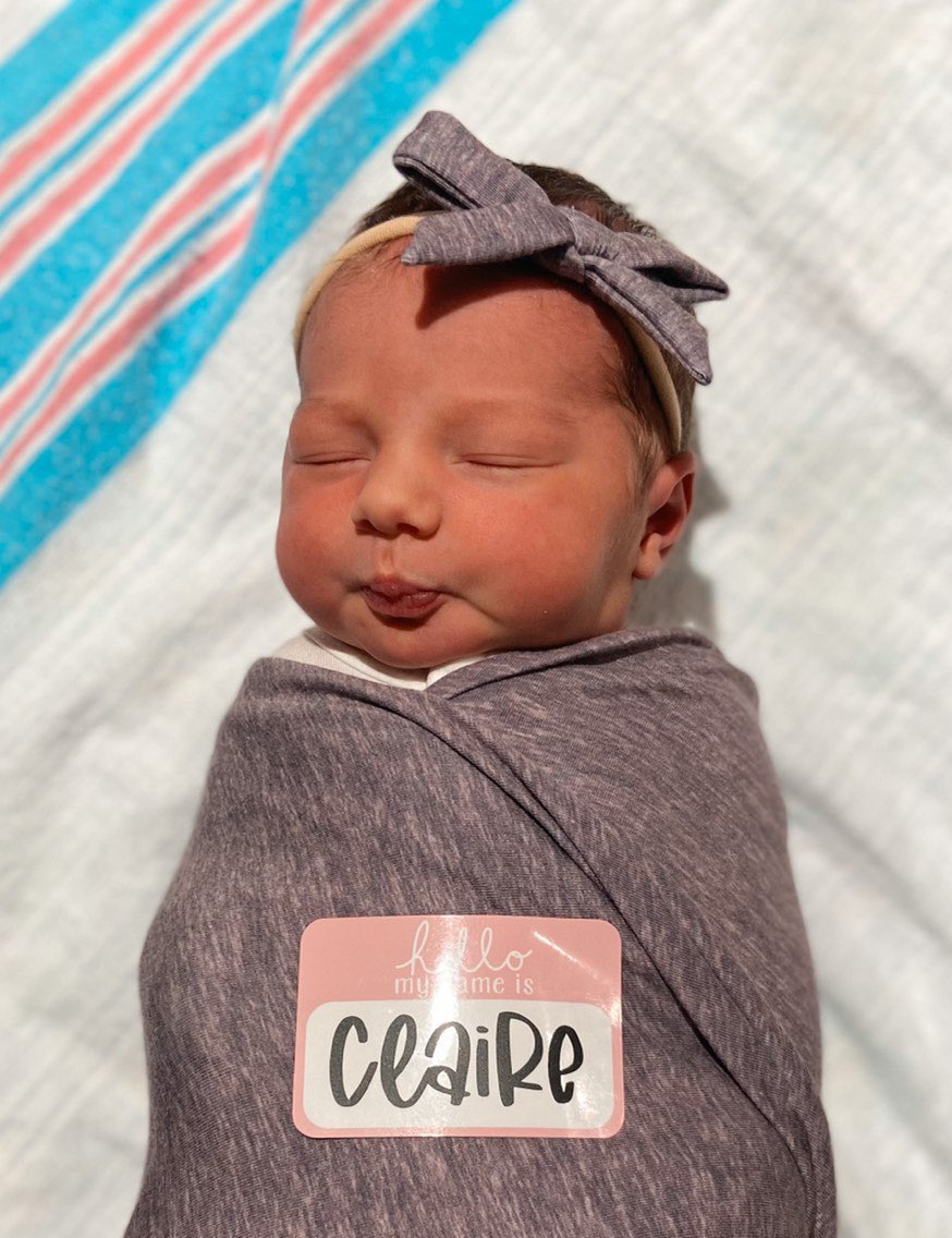 RCScdowk's tweet photo. It’s a girl!!! Little Miss Claire Marie Engel arrived 2/14/! Congratulations to our PE/technology teacher Brent Engel and our School Counselor Sarah Engel on the arrival of their daughter! She joins big brother Christian who is so excited to be a brother! Many prayers! 💝 https://t.co/lkzKHs1tKv