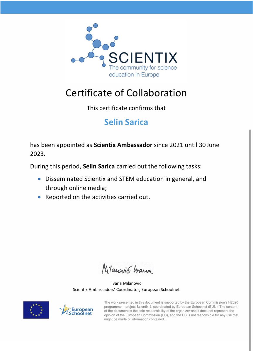 selinkosemen's tweet image. I am very proud to be part of this great community👏🏻 @mebyegitek @scientix_eu @tuncakdur @denizlimem @ArgeDenizli #STEM #scientix