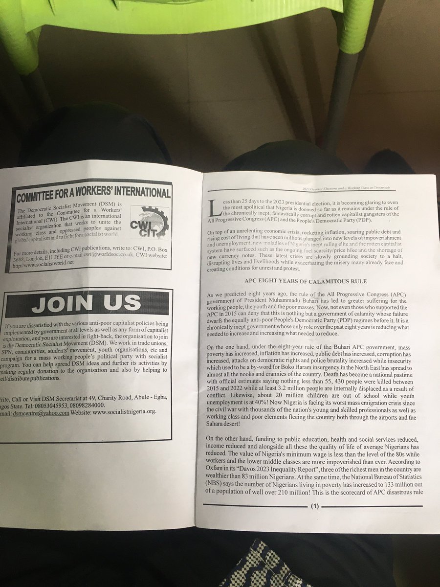 DukeMotherland's tweet photo. DSM is the social movement arm of the Socialist Party of Nigeria (SPN).
In an address by the Chairperson of the movement, Abbey Trotsky, he described Omoyele Sowpre as a ray of hope for the working masses of Nigeria.

#Wecantcontinuelikethis https://t.co/Dmwcmnls73