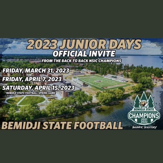 @__CoachRoss Thank you for the Junior Day Invite. I'm looking forward to get to know more about @BemidjiState and about @BSUBeaversFB.
#GrindTheAxe #BeaverTerritory 
@RhsSpartanfball @DeepDishFB @CoachBigPete @EDGYTIM