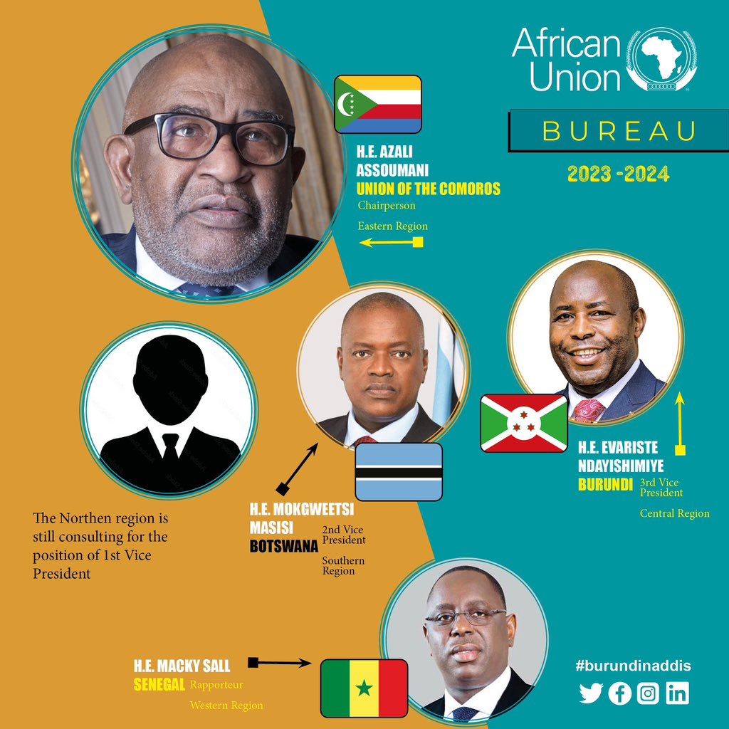 Umugambwe <a href="/CnddFdd/">CNDD-FDD</a> urakeje Nyenicubahiro Umukuru w'Igihugu c'U #Burundi <a href="/GeneralNeva/">SE Evariste Ndayishimiye</a> ahejeje kwizerwa ngo abe mu biro nyobozi vy'Ishirahamwe ry'Ubumwe bwa #Africa <a href="/_AfricanUnion/">African Union</a>, nk'Icegera ca gatatu c'uwurongoye iryo shirahamwe, aserukira akarere ka Afrika yo hagati.