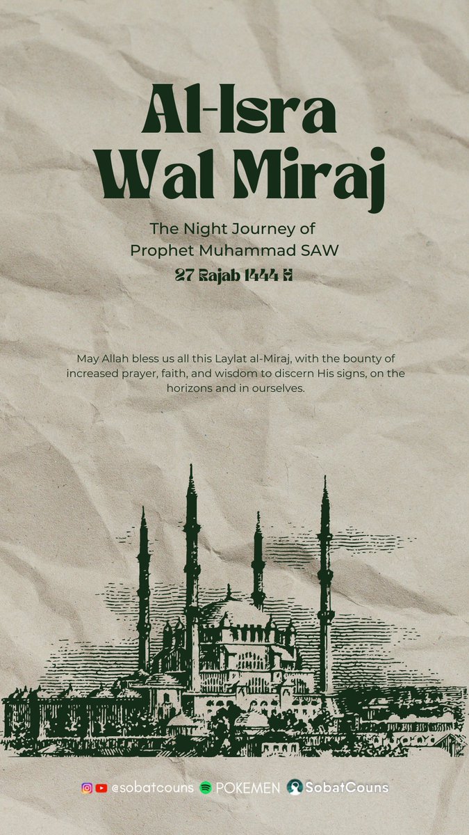 SobatCouns's tweet photo. Al-Isra Wal Miraj 🤍✨ https://t.co/tjsltTo1ZQ