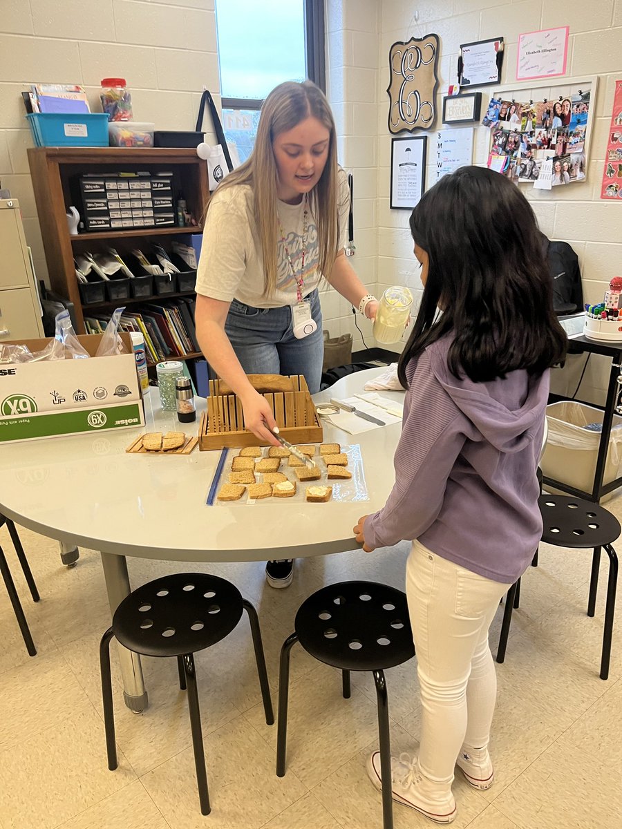 MissEllington_'s tweet photo. You “butter” believe it’s February break!!! Third Grade spent yesterday in “Colonial Times” - we made butter, played hopscotch and learned what it meant to be a silversmith! @ClarkCreekSTEM @rocker_ccsd @Mrs_Blakes https://t.co/uDcWnftsv9