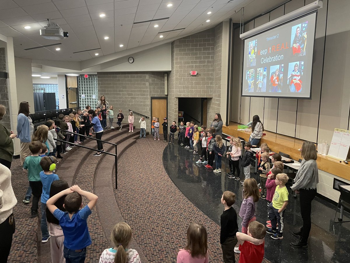 jchappuiscf's tweet photo. CFES End of Trimester Celebrations! Building school community one grade level morning meeting at a time! Teachers modeled for students how to win and lose gracefully. Bring on Trimester 3! https://t.co/szoOmZfktH
