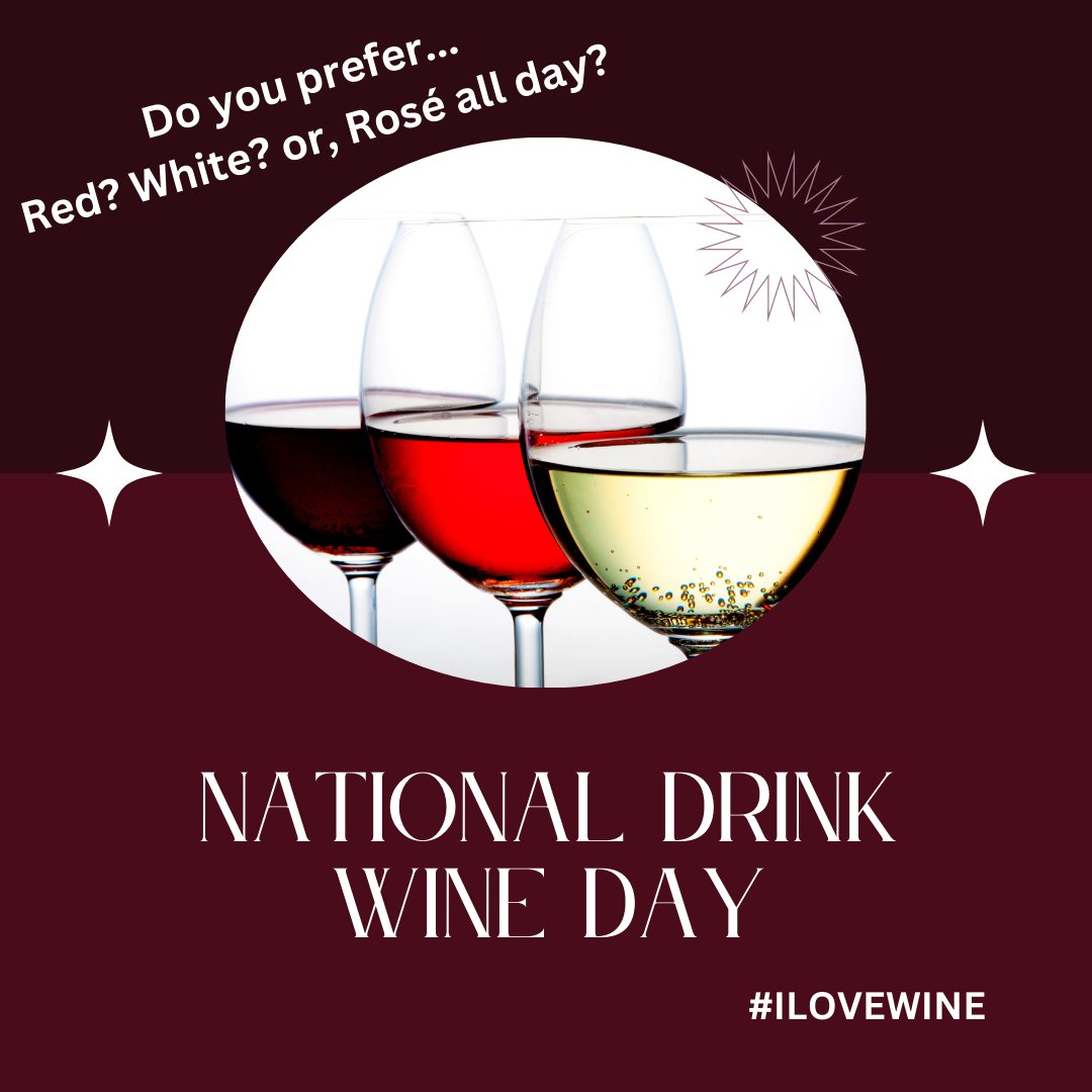 Happy National Drink Wine Day! Which do you prefer? Red? White? Rose?
.
.
.
#nationaldrinkwineday
#ilovewine
#roseallday