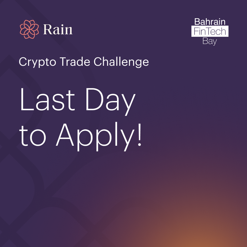 FinTechBay's tweet photo. Last day to apply!
Step up to the challenge and showcase your expertise in the crypto trading world!
Apply now:
https://t.co/Xe2qvqRqiV
#Bahrain #Manama #FinTechBay #RainManagement #Rain #Crypto https://t.co/ZaSzNikpwM