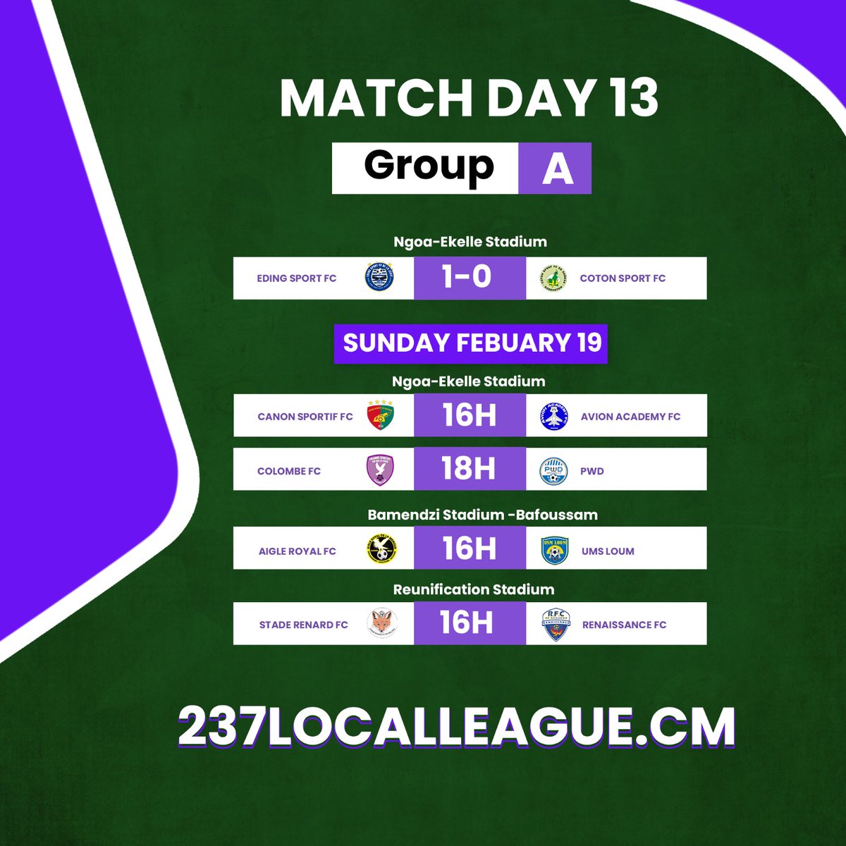 237localleague1's tweet photo. Don't miss tomorrow be on time https://t.co/zTyfe7g9dl