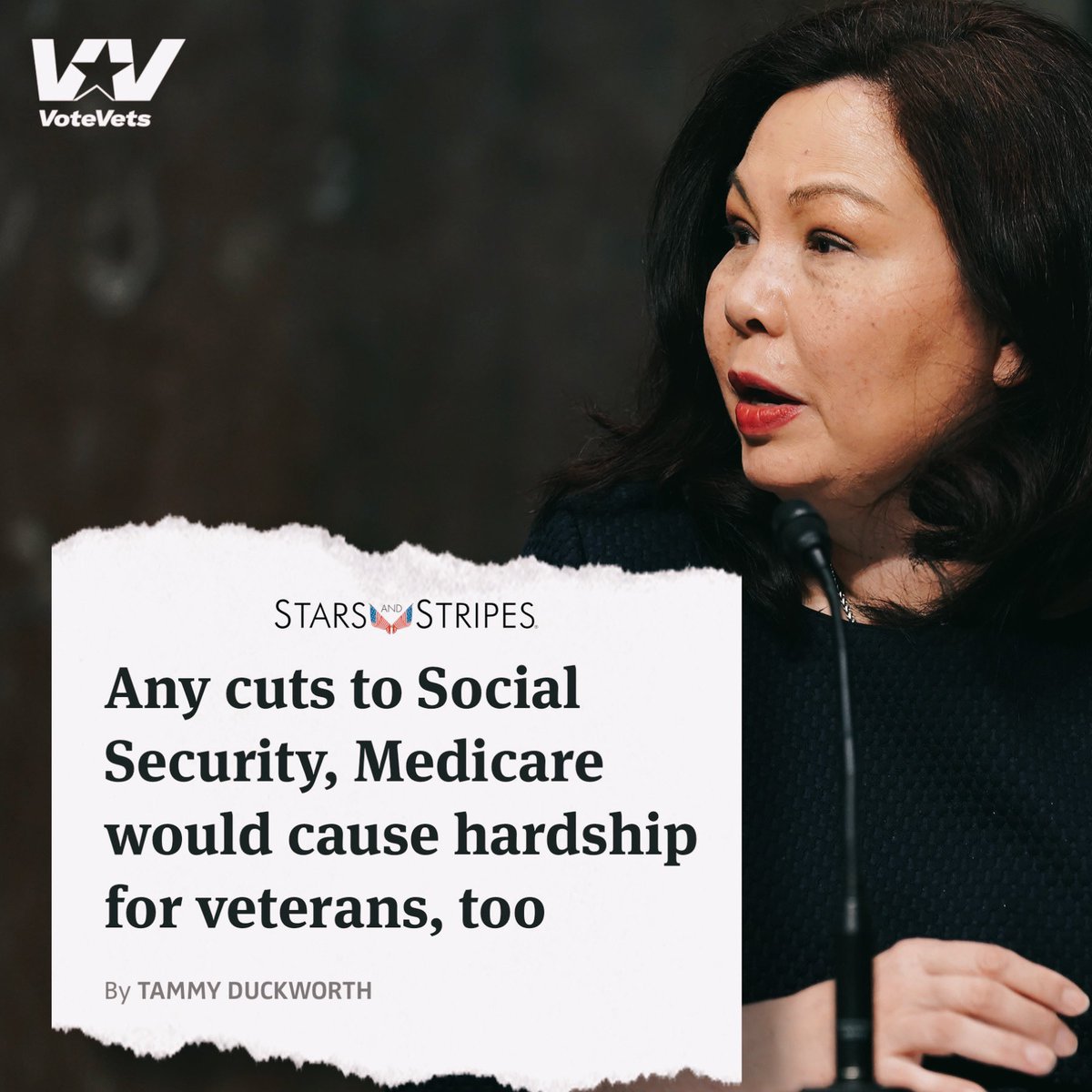 “Veterans have fought for us, time after time after time. It is our duty to fight for them, too. Not in war zones thousands of miles away, but on U.S. soil on the land they risked so much to defend.”

- <a href="/SenDuckworth/">Tammy Duckworth</a> 

Read OpEd ➡️ stripes.com/opinion/2023-0…