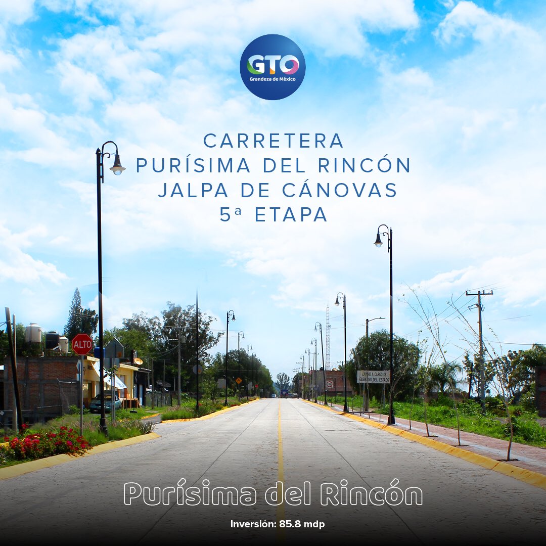 obragobgente's tweet photo. #PostalesSICOM

Carretera Purísima del Rincón - Jalpa de Cánovas, 5ª Etapa. 

#JuntosConstruimosGuanajuato https://t.co/pv3D0vT8NN