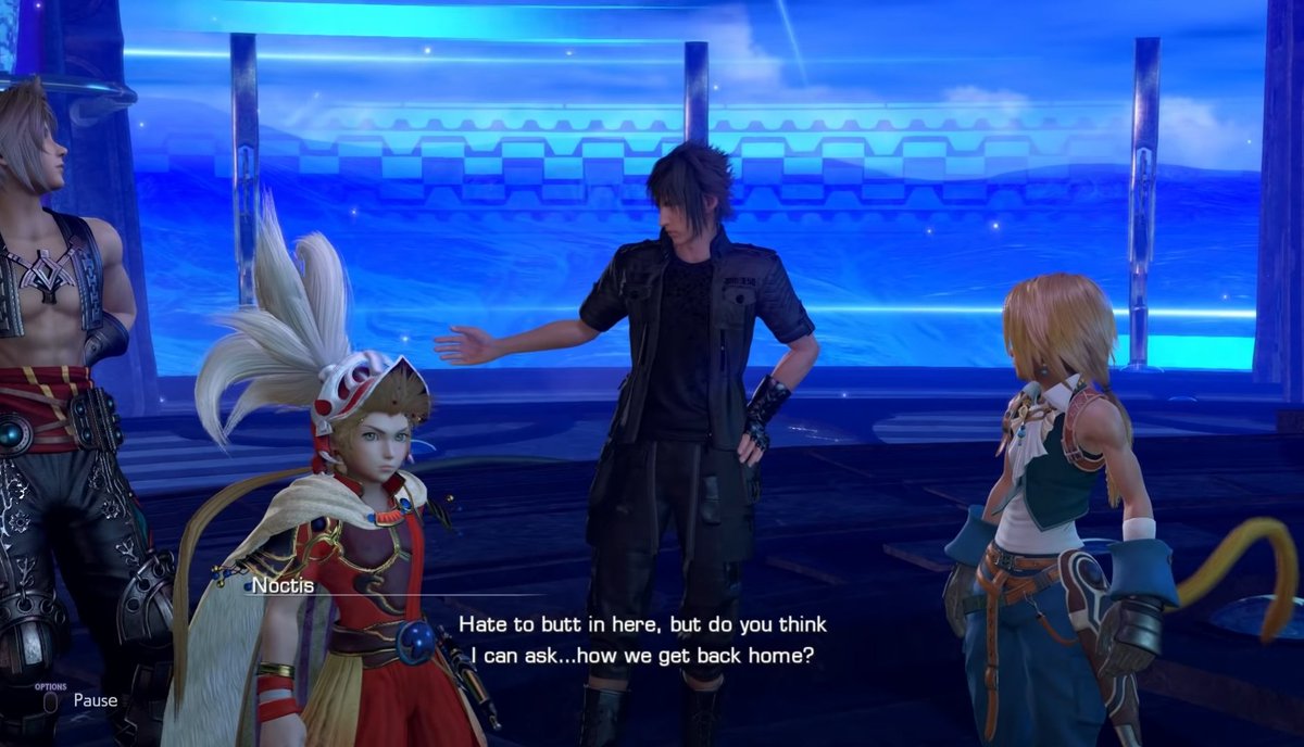Reason 10294848584 Dissidia Noct is on another level:
My man raised his hand during a God's speech.
He just wants to go home LMAO 💀💀💀