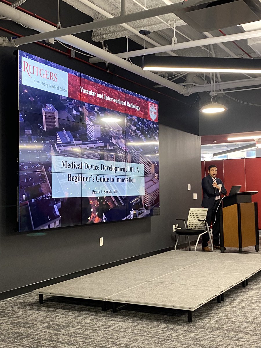 Dr. Pratik Shukla talking about Medical device development <a href="/NJIRSociety/">NJIRS</a> 5th Annual Symposium. #innovate #irad