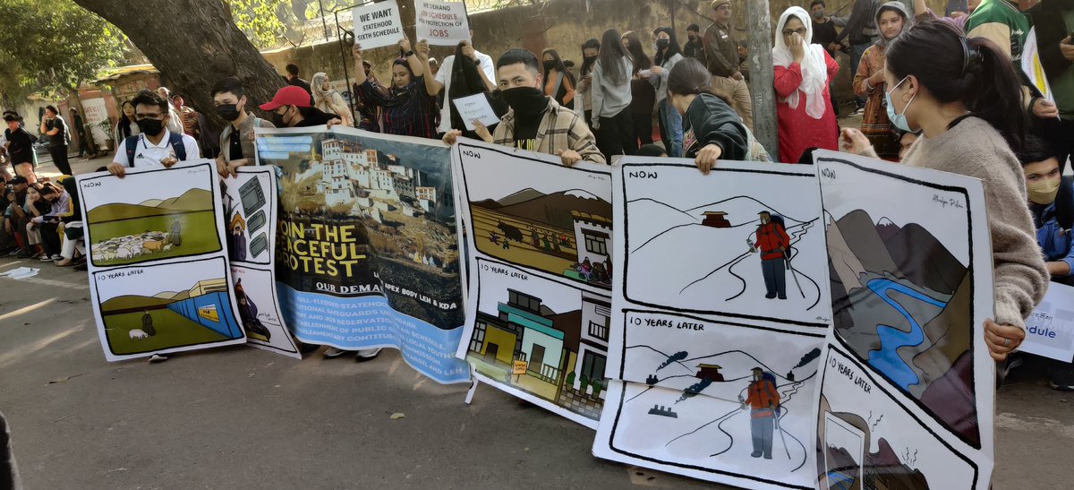 Shanazfatima3's tweet photo. WE DEMAND SIX SCHEDULE for protection of Land , Resources and Employment.
Also for region's unique culture and language.
#India #democracy #sixschedule #ClimateJustice
#Saveladakh #sonamwangchuk https://t.co/Iy72j3uPDa