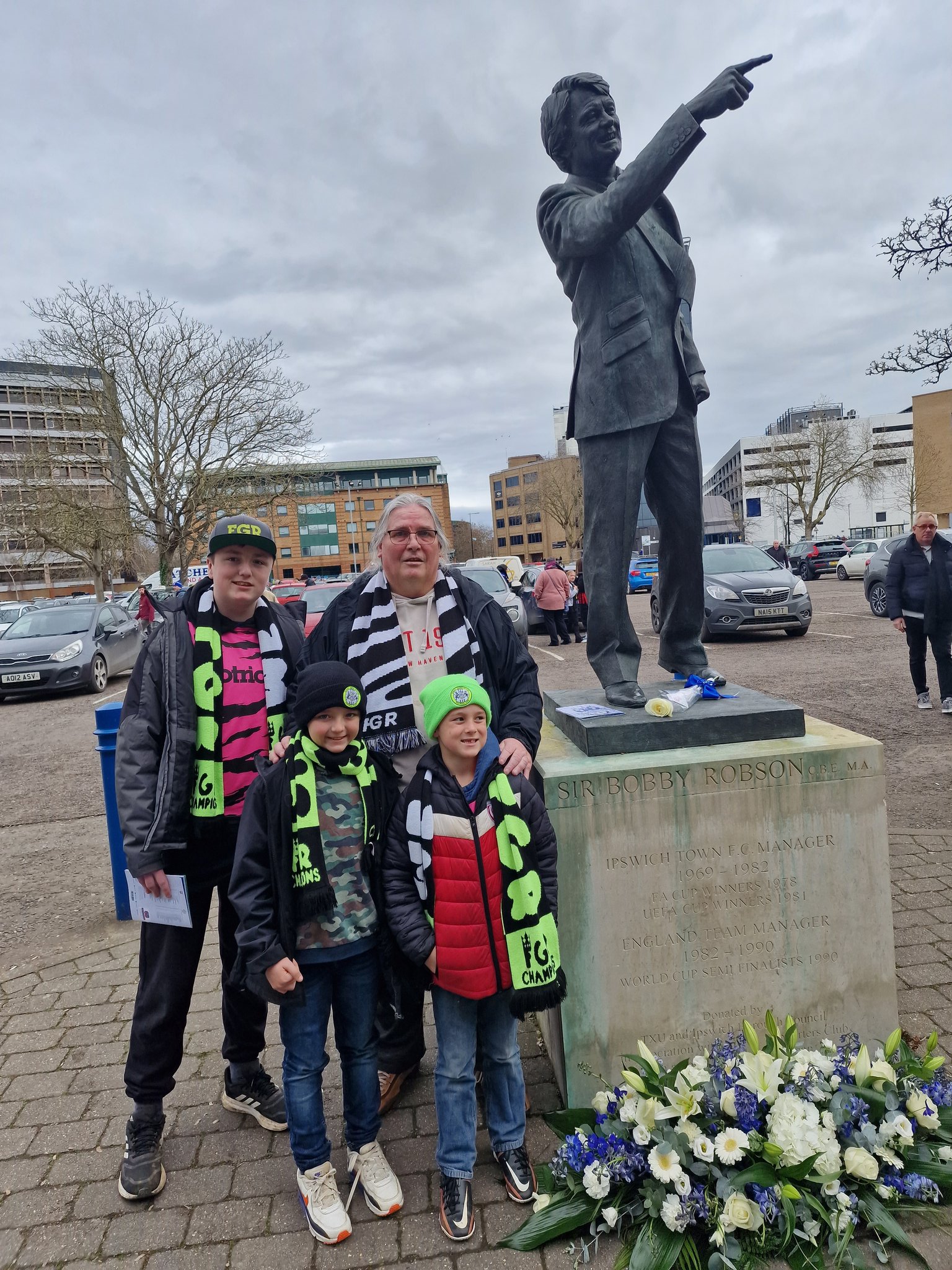 Some top statues in Ipswich. Happy 90th birthday Sir Bobby Robson. 
