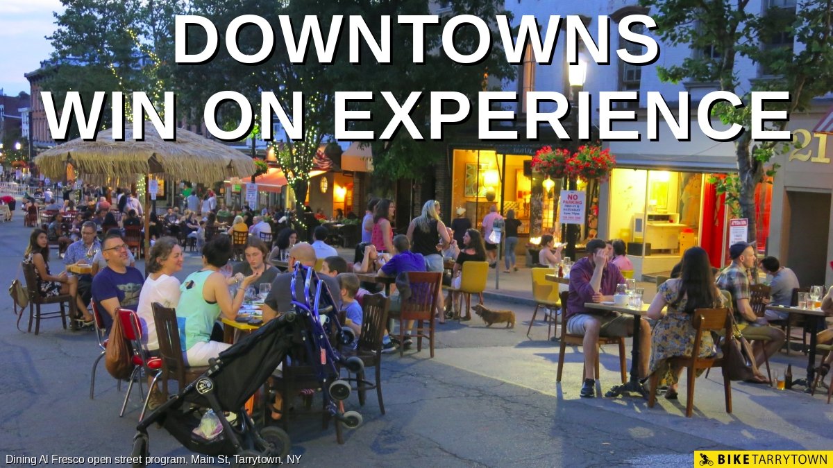 <a href="/StrongTowns/">Strong Towns</a> Exactly.

Downtowns can't win on parking. Downtowns win on experience.