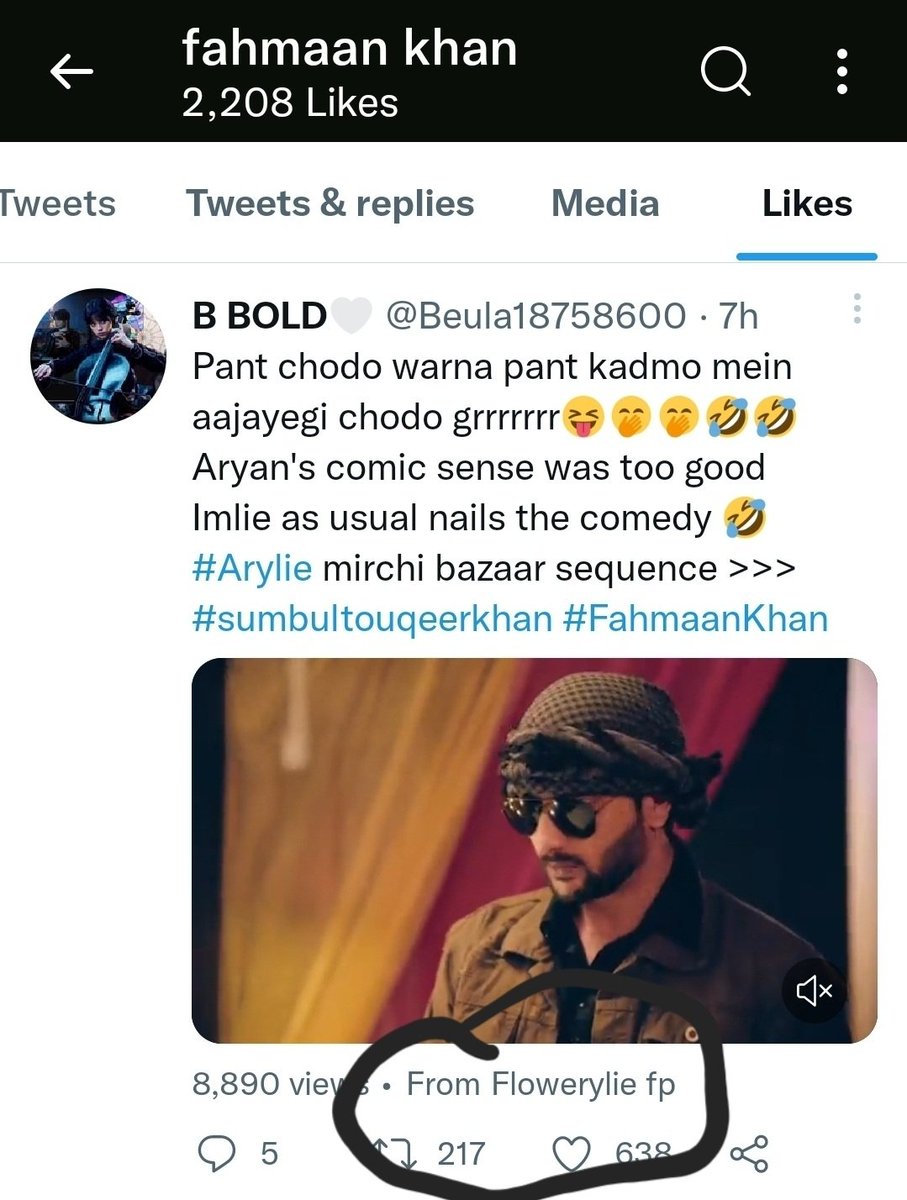 flower_10111's tweet photo. What is this indirect like Fahmaan 😭

#imlie #AryanSinghRathore #arylie #SuMaan #FahmaanKhan #SumbulTouqeerKhan @fahmaankhan https://t.co/5TKGiFMYEM