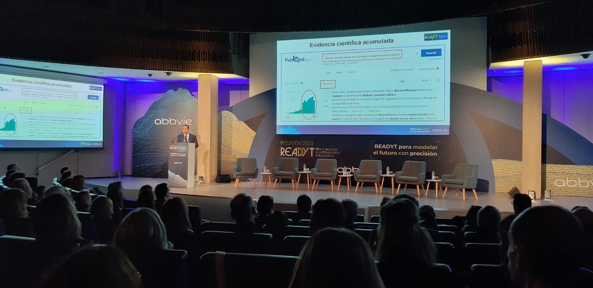 javierascaso's tweet photo. Agradecer a @AbbVie_ES su amable invitación a moderar la mesa redonda sobre #EdemaMacular diabético durante la 8 edición de #Readyt, celebrada en Madrid ante 400 participantes. Fue un placer coincidir con grandes expertos y amigos @medicoszaragoza @RetinaSERV @OftalmologiaSEO https://t.co/MTPgKfSHIg
