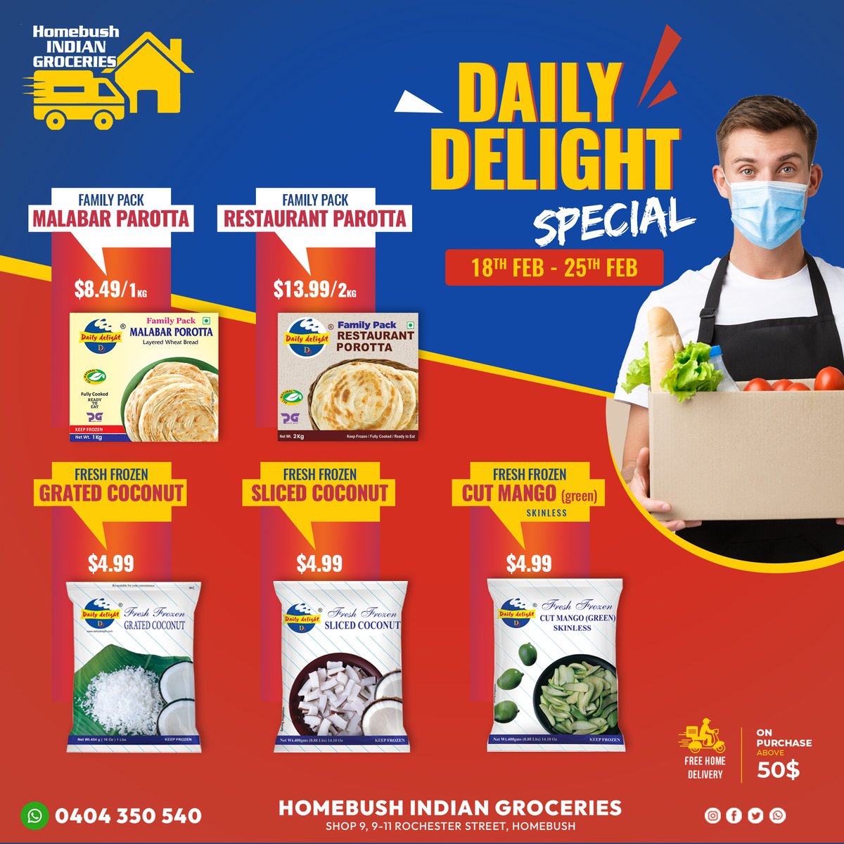 Cooking made easy with our daily use ingredients! Don't miss out on our amazing offers!

Homebush Indian Groceries
📍 Shop9,9-11 Rochester Street, Homebush, New South Wales 2140, AU
☎️ 0404 350 560
#homebush
#homebushindiangroceries #dailyessentials