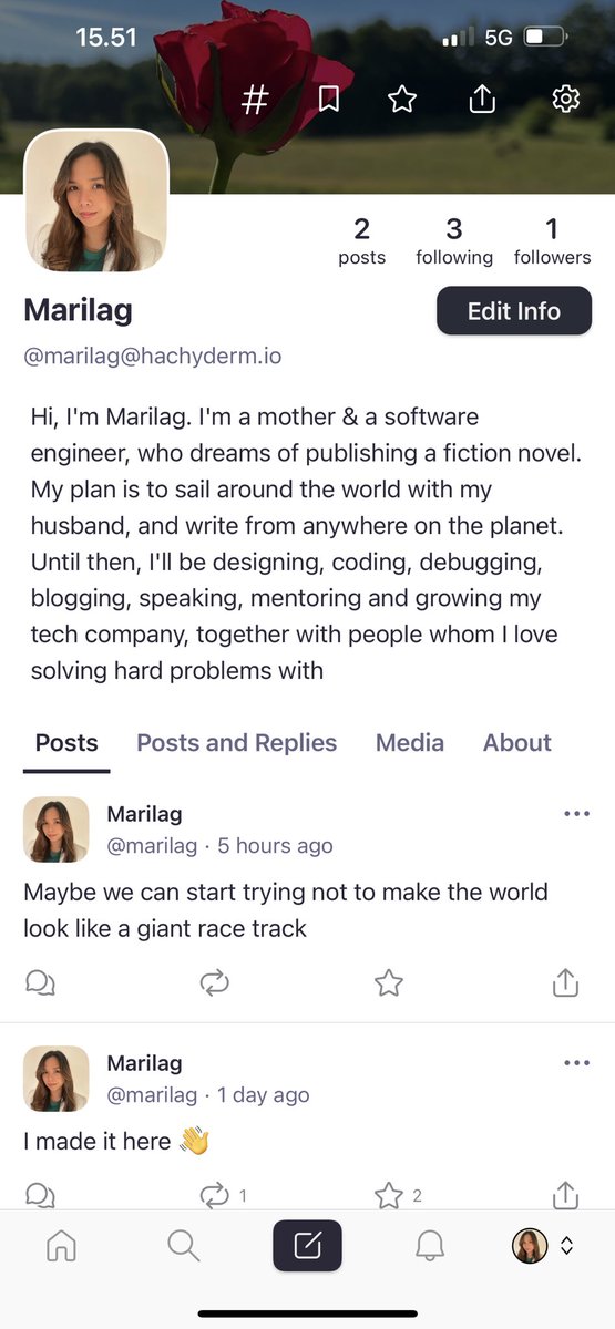 I made it here hachyderm.io/@marilag