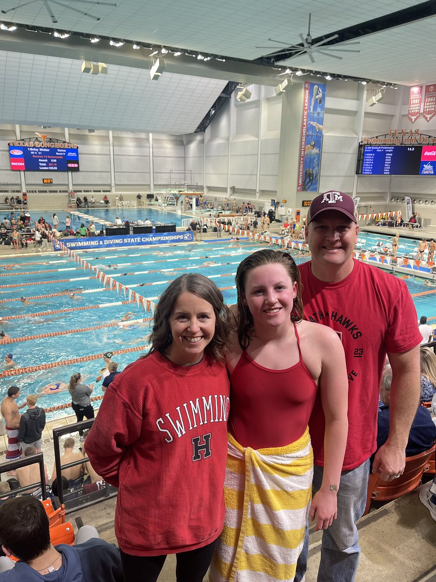 The best support system there is. Cheering on Abby Hood and <a href="/HeathSwimDive/">Rockwall-Heath Swim&Dive</a> in the finals of the Texas 6A State Championship. Thank you <a href="/zadenkrempin/">Zaden Krempin</a> <a href="/zdkrempin74/">Zane.Krempin</a> <a href="/DarilynKrempin/">Darilyn Krempin</a>. Thank you <a href="/CoachReeves/">Russ Reeves</a> and <a href="/tbradford98/">Todd Bradford</a> for coming to support the team. <a href="/uiltexas/">Texas UIL</a> <a href="/AggieSwimDive/">Texas A&M Swimming & Diving</a>