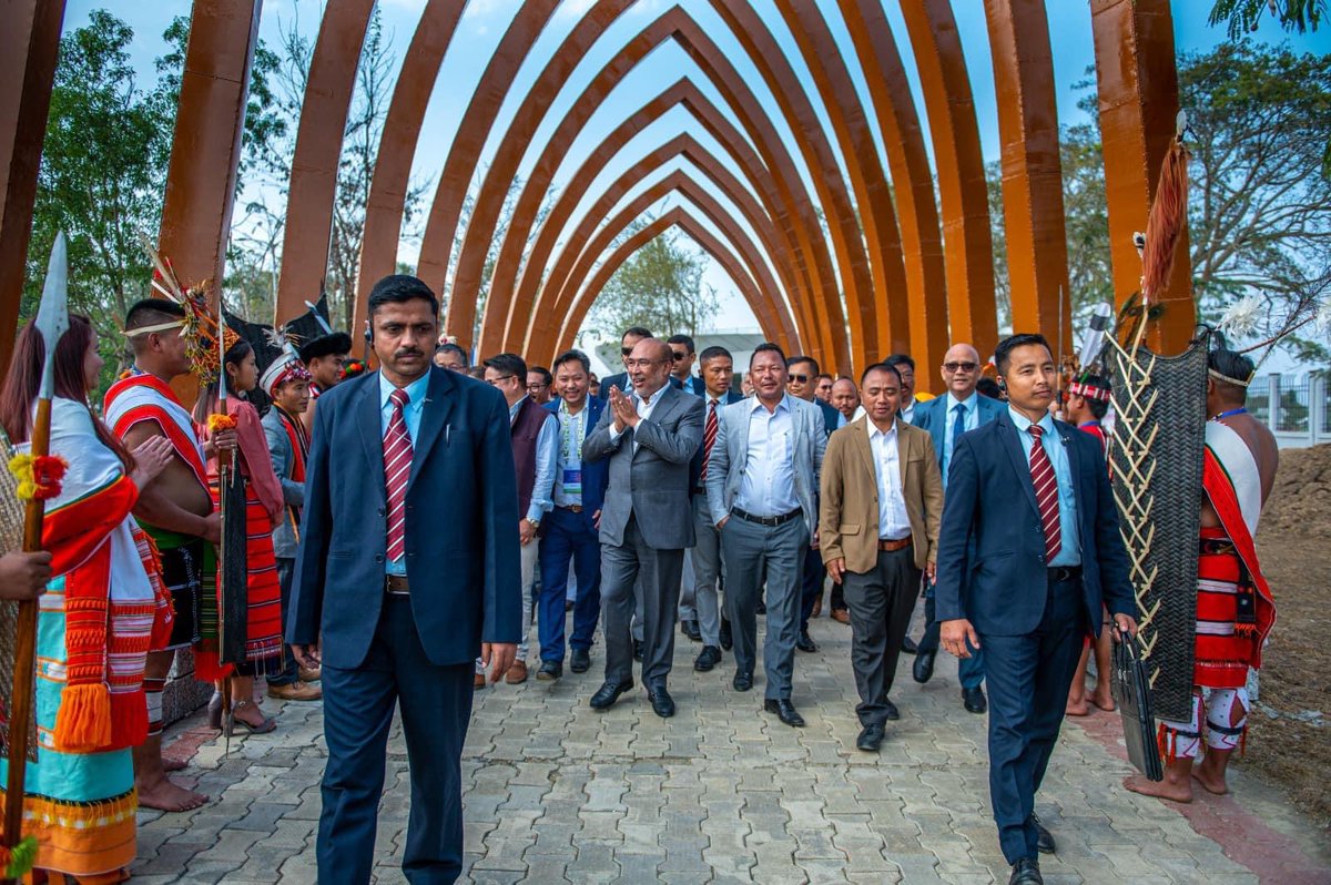 BJP4Manipur's tweet photo. @NBirenSingh @BJP4India @narendramodi @JPNadda @sambitswaraj @AShardaDevi @RajatSethi86 The delegates of the #G20 summit were invited to explore the vibrant cultural heritage of Manipur by visiting the Sangai Ethnic Park. The delegates had the opportunity to witness &amp; experience the diverse cultures, traditional dances,&amp; music performances.

@BJP4India @narendramodi https://t.co/Sq2kKBh6oB